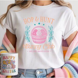 Funny Easter Basket Graphic Tee, Easter Spring Vibes Gift